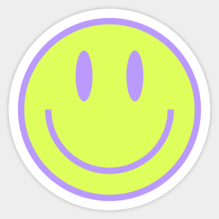 Smiley Face in Green Sticker